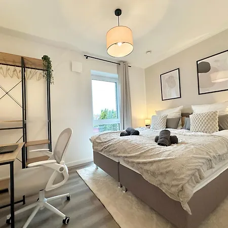 Harmony Homes - Naehe Bahnhof - Terasse - Smart-tv - Naehe Hamburg & Flughafen Aparthotel